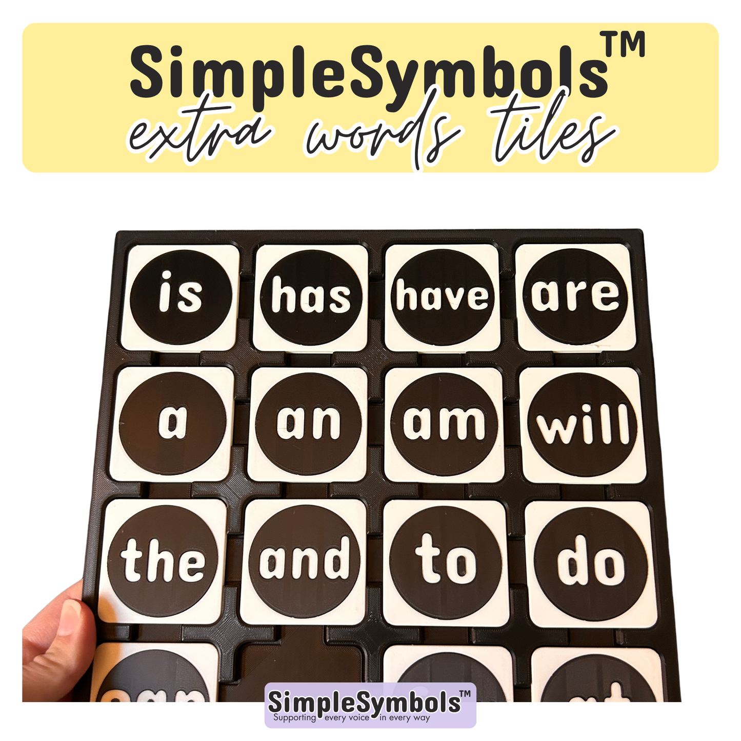 SimpleSymbols™ "Extra Words" Communication Tiles